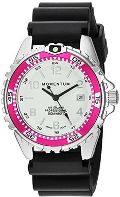 

Momentum White 771 Momentum Women's Quartz Stainless Steel and Rubber Diving Watch, Color:Black (Model: 1M-DN11LM1B) Watch - For Women