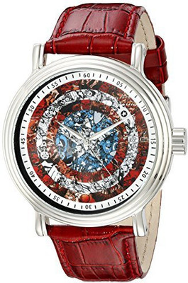

Marvel white4719 Marvel Men's W002544 Captain America Analog Display Analog Quartz Red Watch Watch - For Men