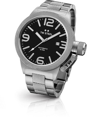 

TW Steel Black19095 TW Steel CB6 Men's Canteen Silver Stainless Steel Bracelet Band Black Dial Watch Watch - For Men