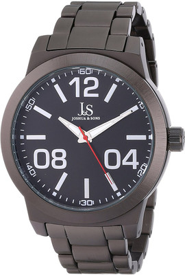 

Joshua & Sons Black 14349 Joshua & Sons Men's JS82BK Dark Gray Quartz Watch With Black Dial and Dark Gray Bracelet Watch - For Men