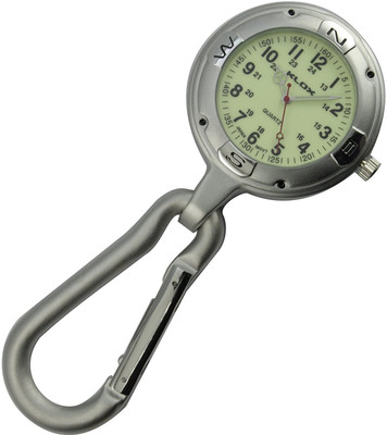 

JAS white20550 Glow in the Dark Unisex Belt Fob Watch Silver Clasp Watch - For Men & Women