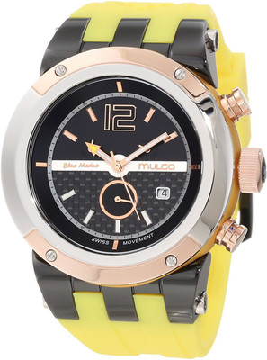 

MULCO Black 7131 Mulco Unisex MW5-1621-095 Bluemarine Glass Chronograph Swiss Movement Watch Watch - For Men & Women