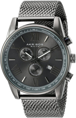 

Akribos XXIV Grey23013 Akribos XXIV Men's AK813GN Chronograph Gun Metal Stainless Steel Mesh Bracelet Watch Watch - For Men
