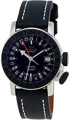 

Glycine black20502 Glycine Airman 18 Sphair Automatic GMT World Timer Steel Mens Strap Watch 3928.191 LB9B Watch - For Men