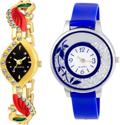 

HN Enterprise Combo2-189-BLUE-MOR-GOLD2804 Watch - For Women