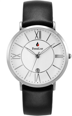 

Fendior White23223 Fendior Waterproof Ultra thin Mens Black Leather Band Unique Dress Watch with Date Watch - For Men