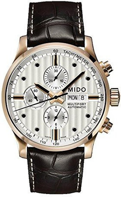 

Mido Silvered 9228 Mido MultifortSilver Dial Black Leather Mens Watch M0056143603100 Watch - For Men