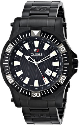 

Calibre black11538 Calibre Men's SC-5H1-13-007 Hawk Date Analog Display Quartz Black Watch Watch - For Men