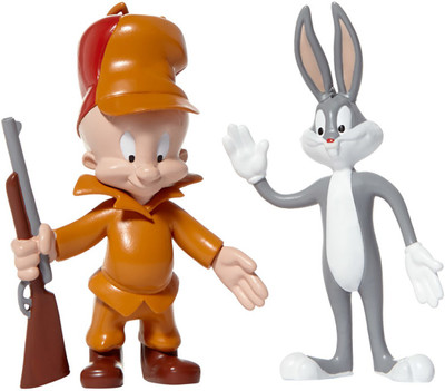 

NJ Croce Bugs Bunny & Elmer Fudd Bendable Figure Set(Multicolor)