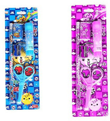 

RIMJHIM TOYS School Stationery Kit For Kids (Pencil, Sharpener, Rubber, Glue, Scissor) 328 SET OF 2 Pink, Blue