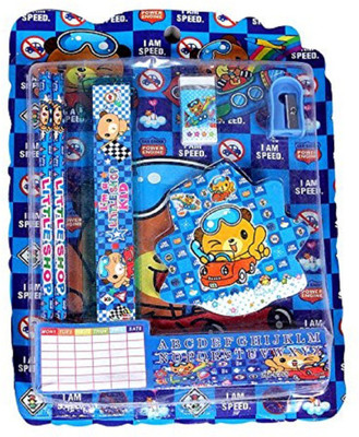 

RIMJHIM TOYS School Stationery Kit For Kids (Pencil, Sharpener, Rubber, Scale,Diary) 2323 SET OF 1 Blue