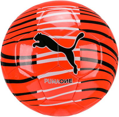 

Puma One Wave Ball Black-Red Soccer Ball Football - Size: (Pack of 1, Multicolor