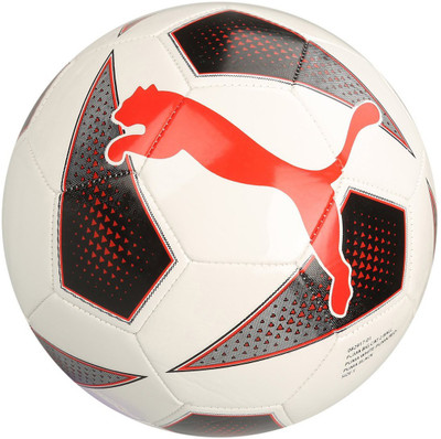 

Puma Big Cat 2 White Red Soccer Ball Football - Size: (Pack of 1, Multicolor