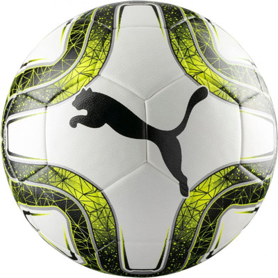 

Puma Final  Hardground White Lemon Black Soccer Ball Football - Size: (Pack of 1, Multicolor