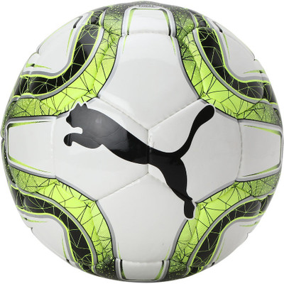 

Puma  Hs Trainer White Green Soccer Ball Football - Size: (Pack of 1, Multicolor