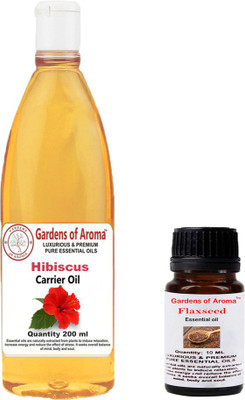 

Gardens Of Aroma Flaxseed Essential Oil And Hibiscus Carrier Oil(210 ml)
