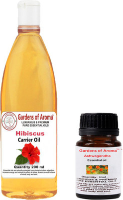 

Gardens Of Aroma Ashwagandha Essential Oil And Hibiscus Carrier Oil(210 ml)