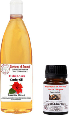 

Gardens Of Aroma Black Pepper Essential Oil And Hibiscus Carrier Oil(210 ml)