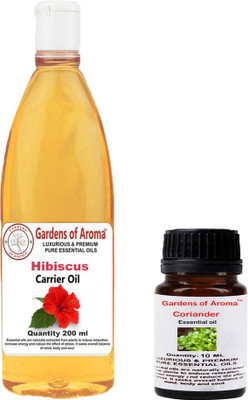 

Gardens Of Aroma Coriander Essential Oil And Hibiscus Carrier Oil(210 ml)