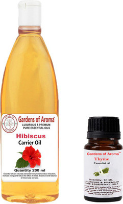 

Gardens Of Aroma Thyme Essential Oil And Hibiscus Carrier Oil(210 ml)