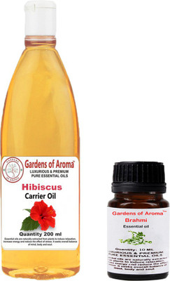 

Gardens Of Aroma Brahmi Essential Oil And Hibiscus Carrier Oil(210 ml)