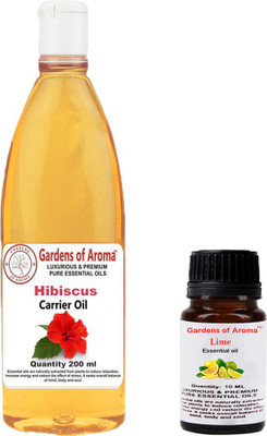 

Gardens Of Aroma Lime Essential Oil And Hibiscus Carrier Oil(210 ml)