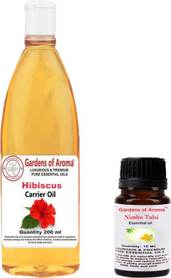 

Gardens Of Aroma NimbuTulsi Essential Oil And Hibiscus Carrier Oil(210 ml)
