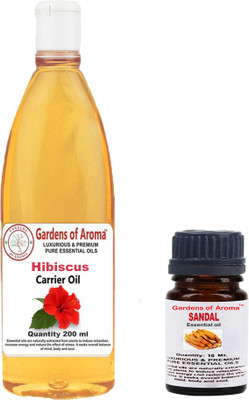 

Gardens Of Aroma Sandal Essential Oil And Hibiscus Carrier Oil(210 ml)