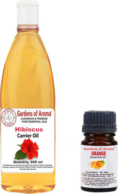 

Gardens Of Aroma Orange Essential Oil And Hibiscus Carrier Oil(210 ml)
