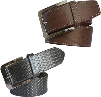 

Sun Shopping Men Formal Multicolor Synthetic Belt, Black:brown