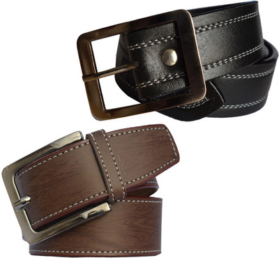 

Sun Shopping Men Formal Multicolor Synthetic Belt, Black:brown
