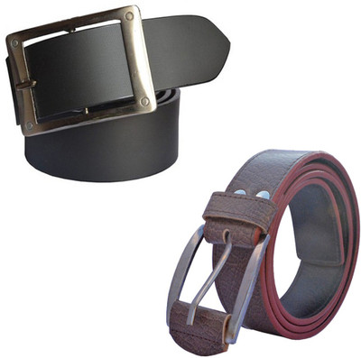 

Sun Shopping Men Formal Multicolor Synthetic Belt, Black:brown