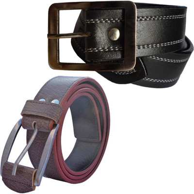 

Sun Shopping Men Formal Multicolor Synthetic Belt, Black:brown
