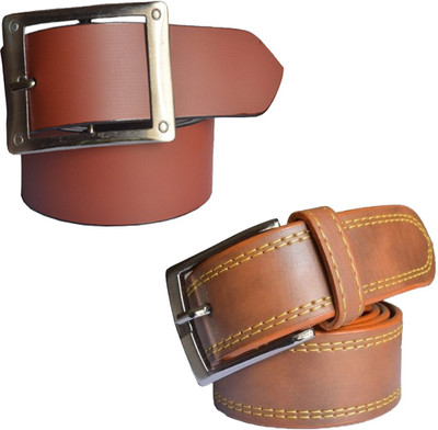 

Sun Shopping Men Formal Tan Synthetic Belt