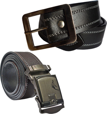 

Sun Shopping Men Formal Multicolor Synthetic Belt, Black:brown