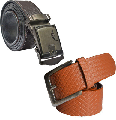 

Sun Shopping Men Formal Multicolor Synthetic Belt, Brown:tan
