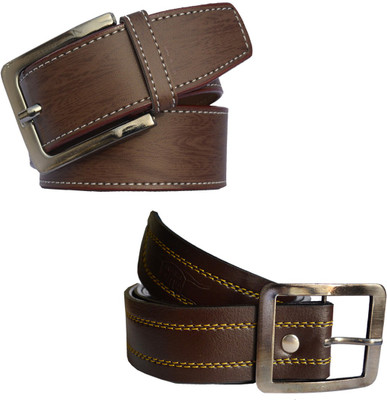 

Sun Shopping Men Formal Brown Synthetic Belt