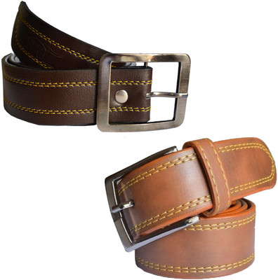 

Sun Shopping Men Formal Multicolor Synthetic Belt, Brown:tan