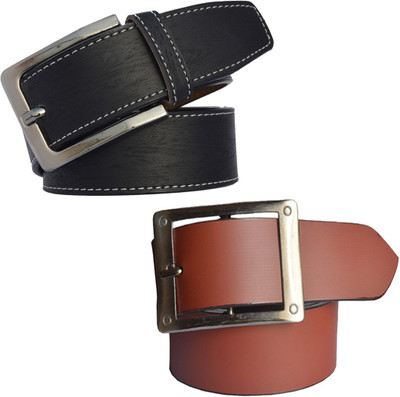 

Sun Shopping Men Formal Multicolor Synthetic Belt, Black:brown