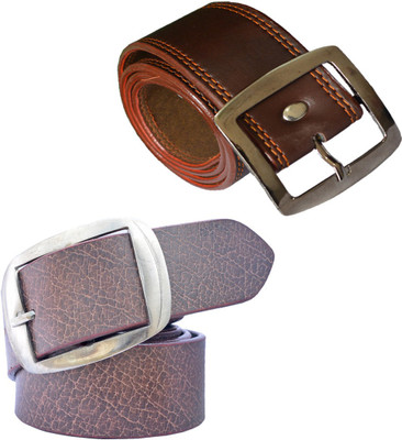 

Sun Shopping Men Formal Brown Synthetic Belt