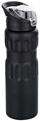 

GIFTWELL Stainless Steel Sports Bottle in Handy Style 750 ml Sipper(Pack of 1, Black)