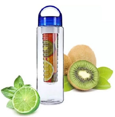Nrb Fruit Infuser Water Bottle with transparent Plastic / Fruit Infuser Detox BPA Free / Sport / Juice Ice Tea Lemonade & Sparkling Beverages (Multicolor) 650 ml Bottle(Pack of 1, Multicolor, Plastic)