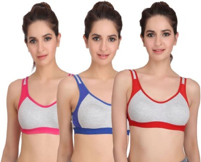 JSR Paris Beauty by JSR PARIS BEAUTY GYM Women Sports Non Padded Bra(Multicolor)