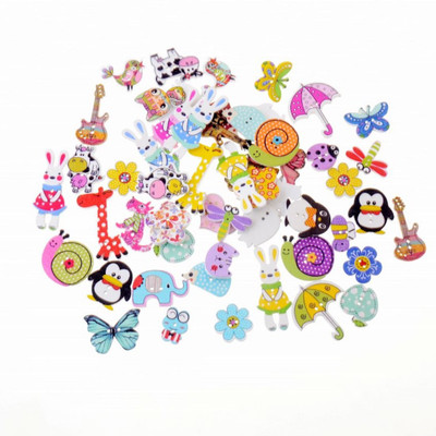 

iDream Colourful Animal Style Wooden Buttons(Pack of 40)