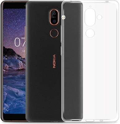 CASE CREATION Back Cover for Nokia 7 Plus(Transparent, Grip Case, Silicon, Pack of: 1)