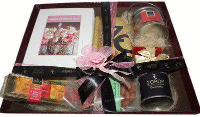 

Zoroy Luxury Chocolate Mother's Day Leather Hamper Tray Fudges(1200 g)
