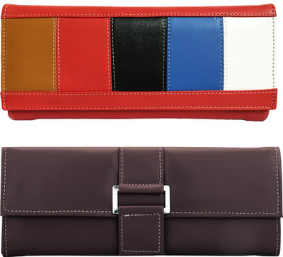 

Lady bar Casual Brown, Red Clutch