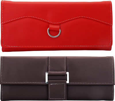 

Lady bar Casual Brown, Red Clutch