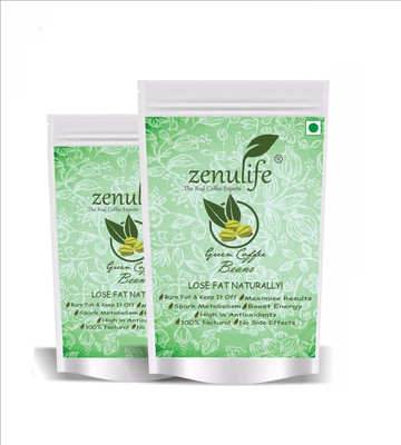 

zenulife Nutrition Green Coffee Beans for Weight Loss , Arabica Grade "A" , Decaffeinated & Unroasted contains Chlorogenic Acid 500 GM Pack of 2 Instant Coffee 500 g(Pack of 2, Green Coffee, Unflavoured Flavoured)