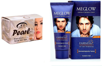 

Pink Root Pearl Bleach 250g and Meglow Premium Fairness Cream SPF-15(Set of 2)